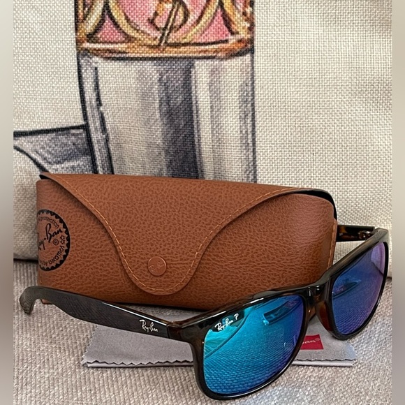 ⭐️COA⭐️RAY-BAN Polarized Sunglasses w/case & cloth~coolest Vintage frames - Picture 2 of 13